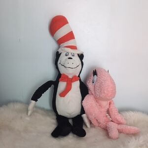 Cat in the Hat and Pink Plush Toy Set